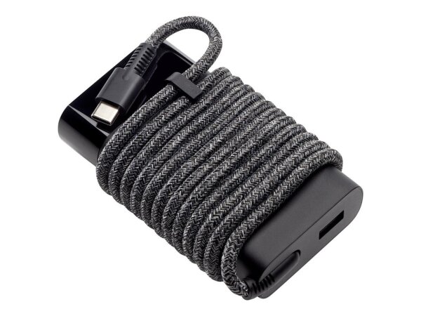 HP Slim - Netzteil - AC - 65 Watt für ProBook,Elitebook, etc. mit USB Typ C Ladebuchse bis 60W,zusätzliche USB-A Ladebuchse bis 5W, 235g, schwarz, 97 x 53.5 x 21 mm, 1 Jahr HP