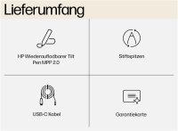 HP Wiederaufladbarer Tilt Pen MPP 2.0 (schwarz)