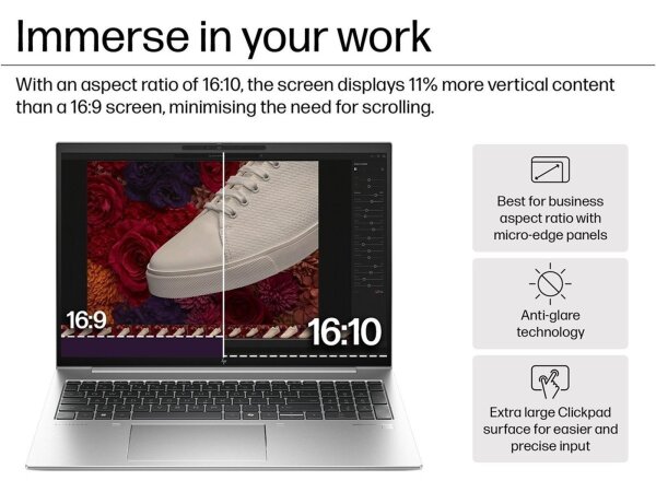 HP EliteBook 660 G11 Intel Core Ultra 7 155U 12C, 16.0" WUXGA IPS 400 nits AG, 16GB DDR5, 512GB, Windows 11 Pro (Auto Pilot Ready), Garantie: 2 Jahre vor-Ort Service