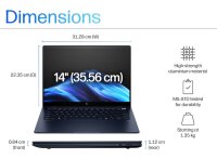HP EliteBook Ultra G1q Qualcomm, 16 GB LPDDR5, 512GB PCIe SSD, 14" 2.2K 2240x1400 Touchscreen 300nits, Qualcomm Adreno GPU, Win11 Pro, Blau, 2 Jahre Vor‑Ort Service