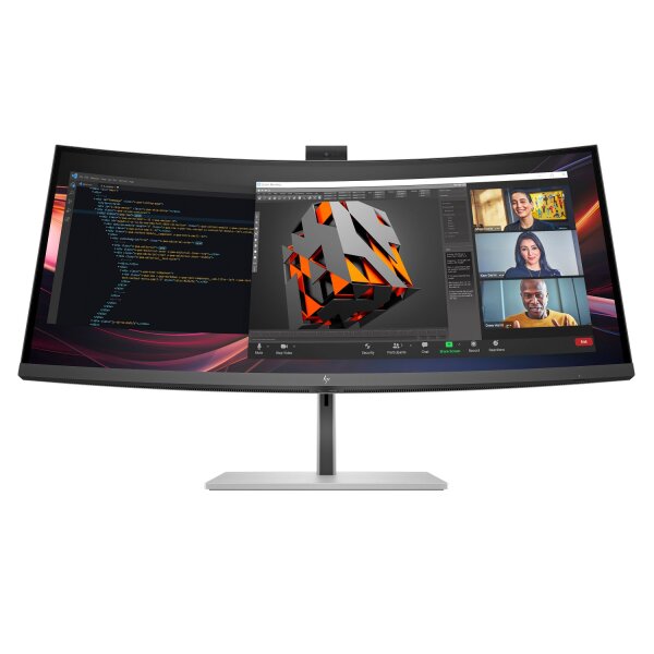 HP 734pm Curved Docking Display (Schwarz), 34" WQHD IPS, 100W USB-C Power Delivery, Webcam, 3 Jahre Garantie (Austausch am naechsten Arbeitstag)