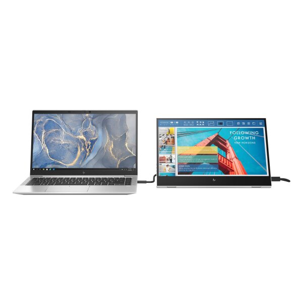HP E14 Portable Display (Schwarz), 14" FHD IPS, Webcam, 3 Jahre Garantie (Austausch am naechsten Arbeitstag)