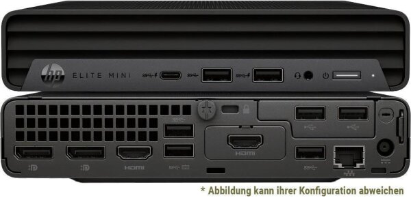 HP Elite Mini 800 G9, Refurbished Grade A, Intel Core i5-12500T, 16 GB DDR5, 256GB NVMe SSD, UHD Graphics 770, Win11 Pro, Schwarz, 1 Jahr VarioTrade Garantie
