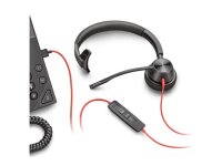 HP Poly Blackwire 3315 - Blackwire 3300 series - Headset On-Ear - kabelgebunden - 3,5 mm Stecker - USB-C - Schwarz - UC-zertifiziert - Zertifiziert für Microsoft Teams