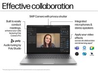 HP ZBook 8 G1i 16, Intel Ultra 7 255U, 32 GB DDR5, 1TB SSD, 16" WUXGA 1920x1200 Anti-Glare 300nits, Intel Graphics, Win11 Pro, Silber, 3 Jahre Vor‑Ort Service