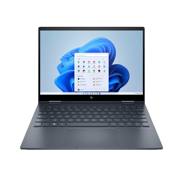 HP Envy x360, Renew, Intel Core i7-1250U, 16 GB DDR5, 1TB SSD, 13.3" 2.8K 2880x1800 OLED 400 nits, Iris Xe Graphics, 80 EU, Win11 Home, Blau, 1 Jahr Bring‑In Garantie