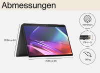 HP Spectre x360, Renew, Intel Ultra 7 155H, 16 GB DDR5, 1TB SSD, 16" 2.8K 2880x1800 OLED 400 nits, Arc GPU, 8 Xe-Cores, Win11 Home, Schwarz, 1 Jahr Bring‑In Garantie