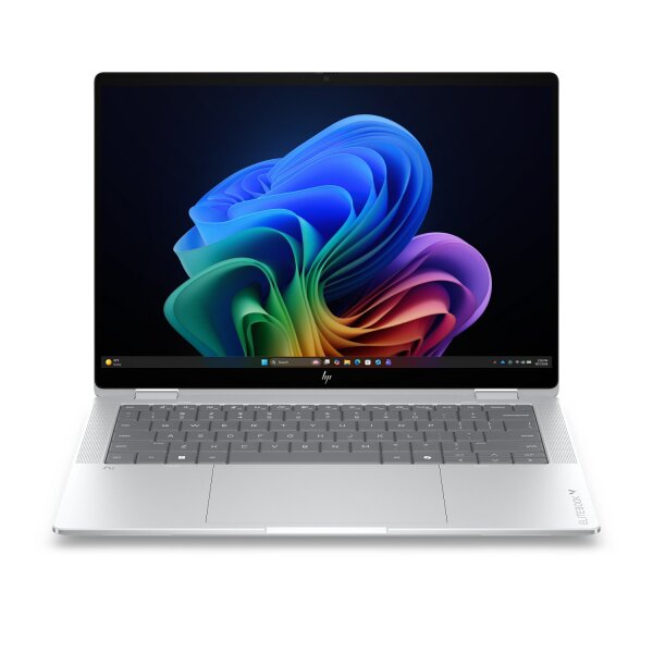 HP EliteBook X Flip G2i, Intel Ultra 5 325, 32 GB LPDDR5, 512GB SSD NVMe Gen5, 14" 2.8k 2880x1800 OLED Touchscreen 500nits, Graphics, Xe3 Celestial, 4 Xe3-Cores, Win11 Pro, Silber, 3 Jahre Vor‑Ort Service